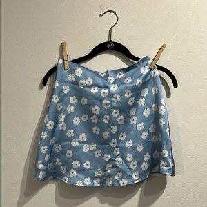 Blue Floral Skirt